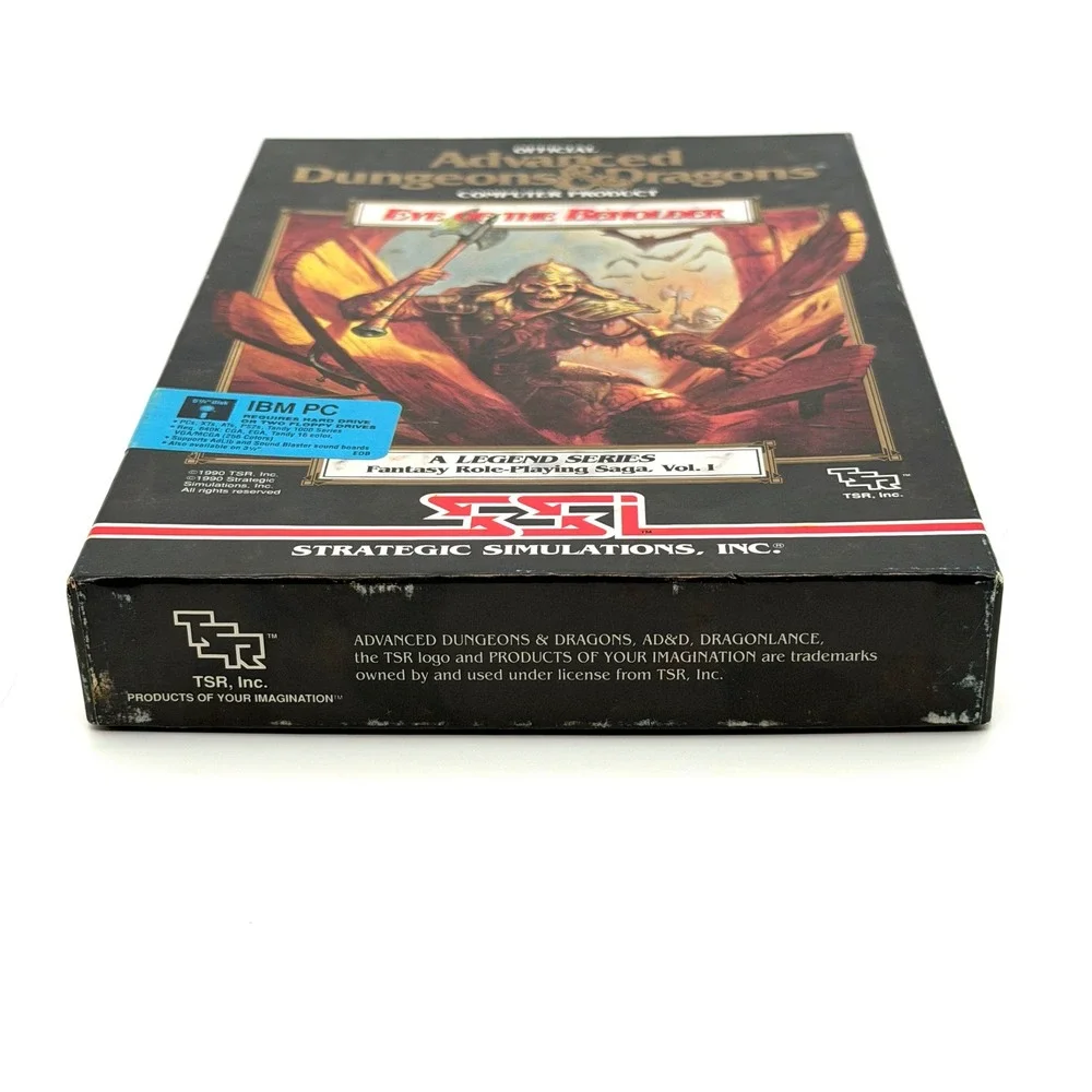 Eye of the Beholder AD&D Big Box PC Game 5.25 Floppy SSI D&D 1990 TSR